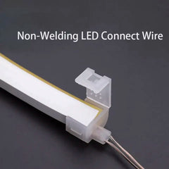 LED Neon Flex 8x16mm Non Welding Wire Connector for 12V/24V Single Colour Neon Flex - ATOM LED