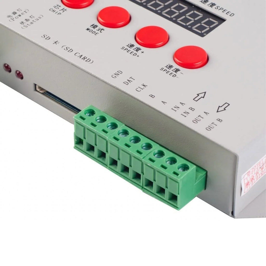 BTF-LIGHTING K-1000C (T-1000S actualizado) WS2812B APA102C SK6812 WS2811 WS2801 Regulador Led de 2048 Pixeles Controlador programable direccionable con Tarjeta SD