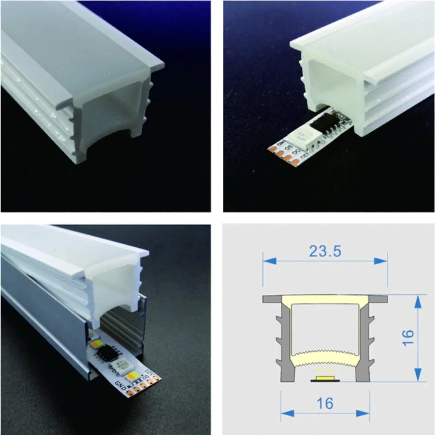 LED Neon Flex & LED Strip Silicone Cover Flexible Bendable 16x16mm - ATOM LED