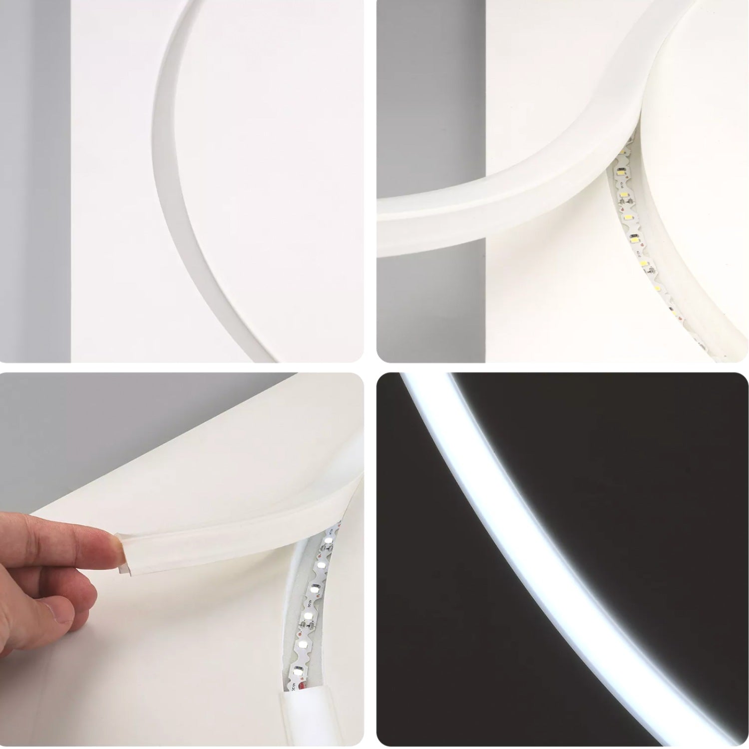LED Neon Flex & LED Strip Silicone Cover Curve Body Flexible Bendable 15x20mm - ATOM LED