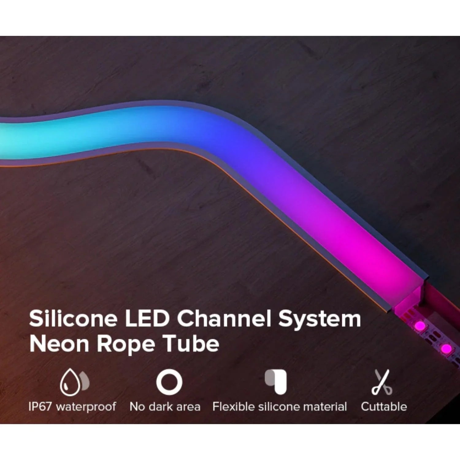 LED Neon Flex & LED Strip Silicone Cover Curve Body Flexible Bendable 15x20mm - ATOM LED