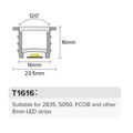 LED Neon Flex & LED Strip Silicone Cover Flexible Bendable 16x16mm - ATOM LED
