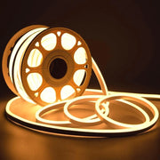 Warm White LED Neon Flex AC 220V 240V 8x16mm 120LEDs/m IP65 Waterproof with UK Plug - ATOM LED