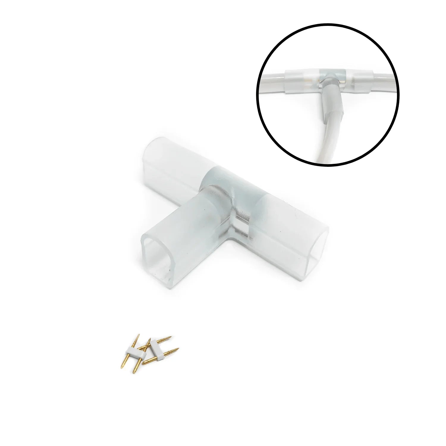 LED Neon Flex Single Colour 220V 240V 2 Pin 8x16mm Connector  L , T , Straight - ATOM LED