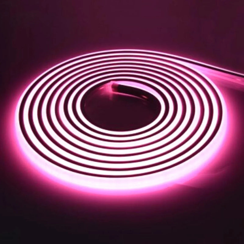 COB LED Strip Light Pink Neon Flex 220V 240V 288 LEDs/m IP65 with UK Plug - ATOM LED