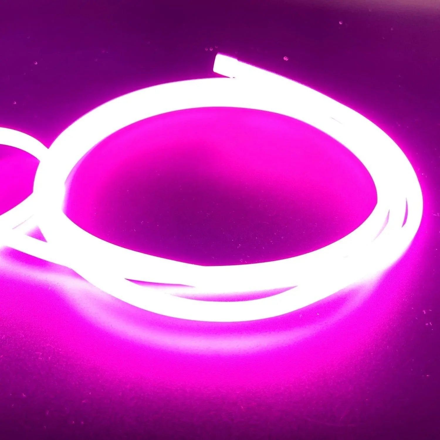Pink COB LED Strip Light 220V 240V 288 LEDs/m IP65 with UK Plug - ATOM LED