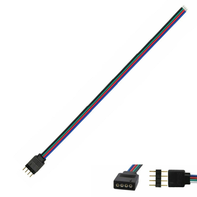 4 Pin RGB LED Strip & Neon Flex Connector 12V/ 24V with 0.5m Extension Cable - ATOM LED