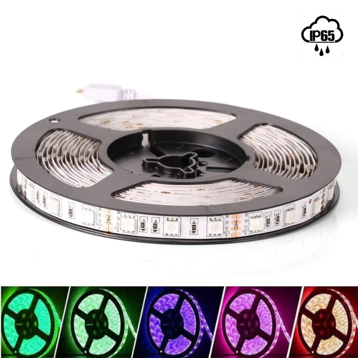 RGB LED Strip DC 24V 10m One Length 5050 IP65 Waterproof 60LED/m - ATOM LED