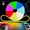 Mini RGB Neon Flex 12V 6x12mm IP65 Waterproof WIFI App Control works with Alexa & Google Home 5 Metre Kit - ATOM LED