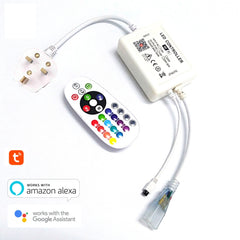 RGB Neon Flex 220V 240V 14x25mm WiFi APP LED controller work with Google & Alexa with 24key Remote - ATOM LED