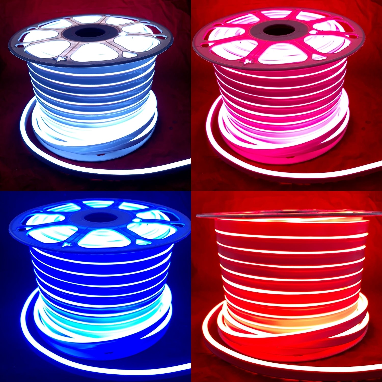 RGB LED Neon Flex 220V 240V 10x20mm Flat Shape IP67 Waterproof Dimmable Bluetooth App Control with Remote - ATOM LED