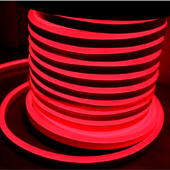 Red LED Neon Flex 220V 240V 8x16mm 120LEDs/m IP67 Waterproof with UK Plug - ATOM LED