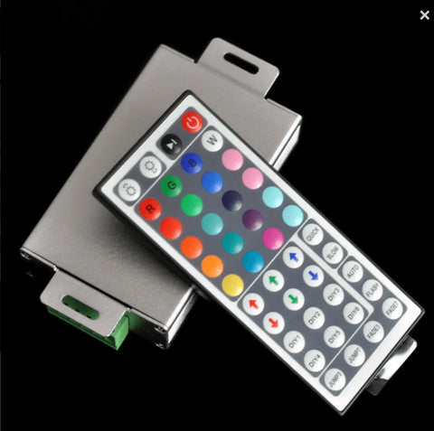 12V/24V 24A RGB LED Strip Controller with IR 44 Key Remote For RGB SMD ...