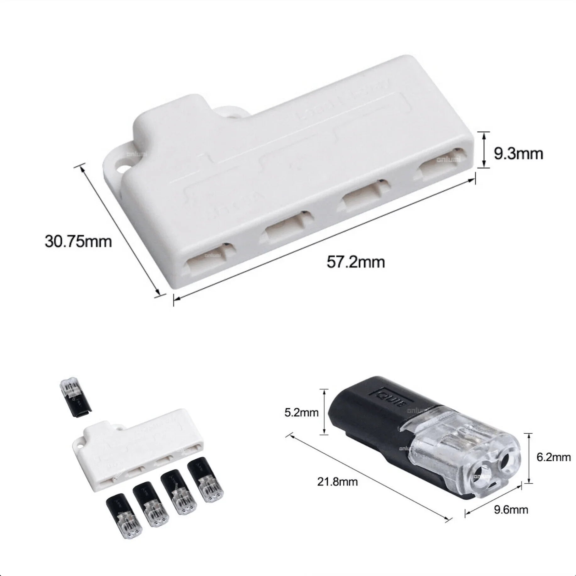 12V 2Pin LED Strip 2/3/4 Way Connector For Power Distribution Single Colour LED - ATOM LED