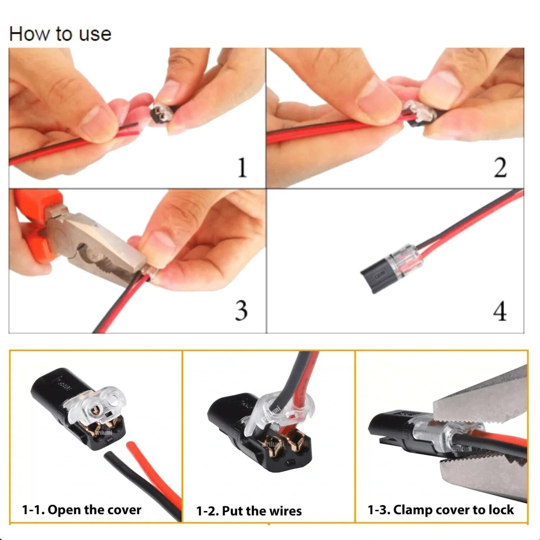 12V 2Pin LED Strip 2/3/4 Way Connector For Power Distribution Single Colour LED - ATOM LED