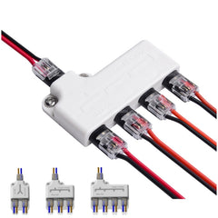12V 2Pin LED Strip 2/3/4 Way Connector For Power Distribution Single Colour LED - ATOM LED