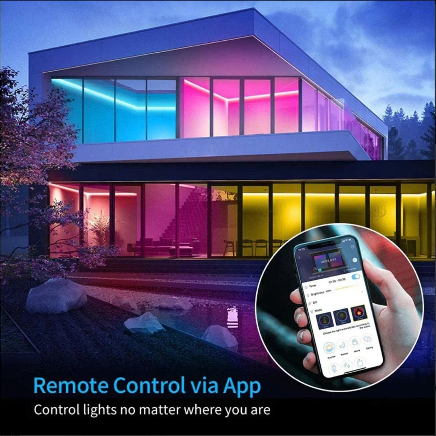 COB LED Strip 220V 240V WIFI Dimmer Controller with 23-Key RF Remote Control 1500W for Brightness Adjustment - ATOM LED