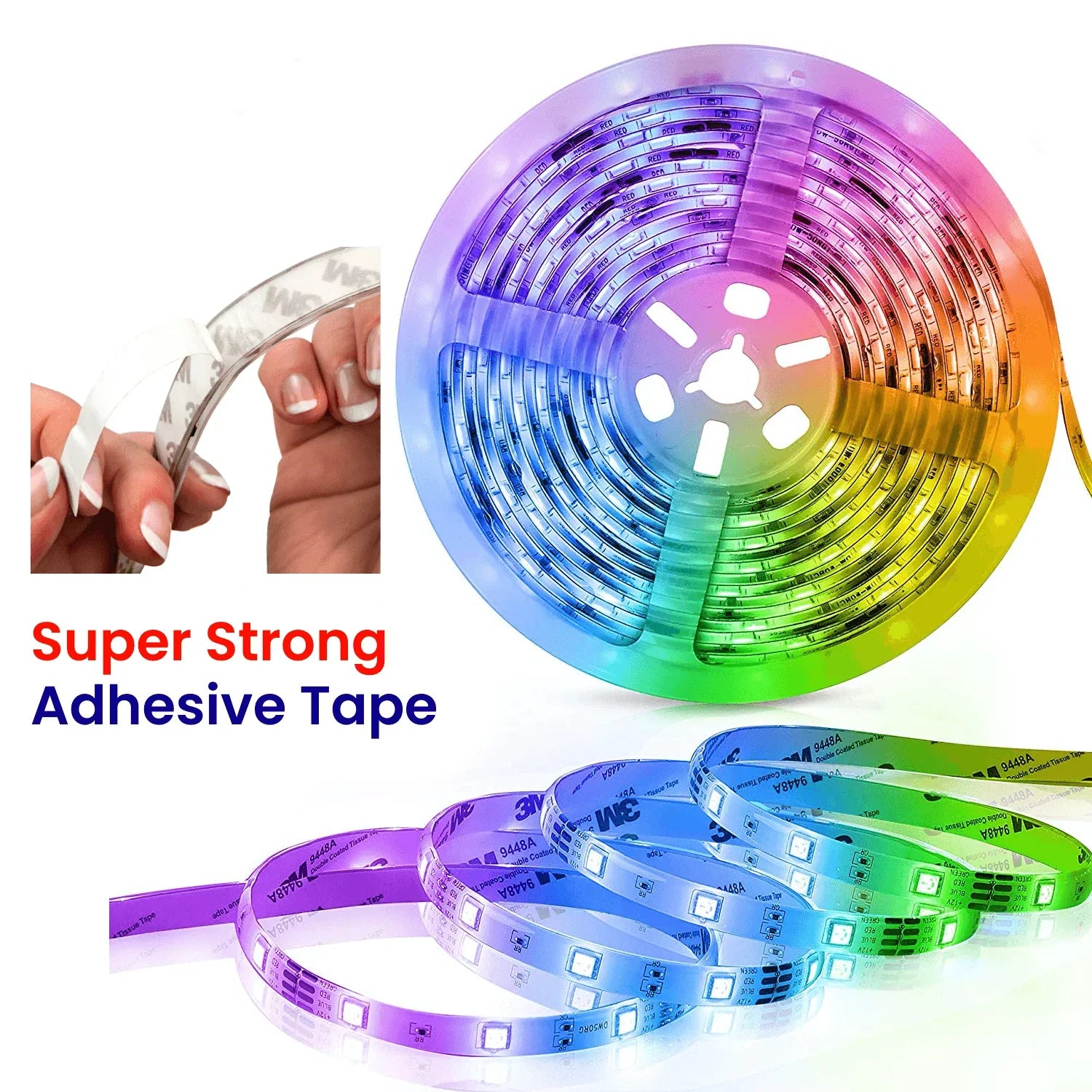 RGB LED Strip 12V SMD5050 IP20 Non-Waterproof 60LED/m 5 metre 300 LED Full Kit - ATOM LED