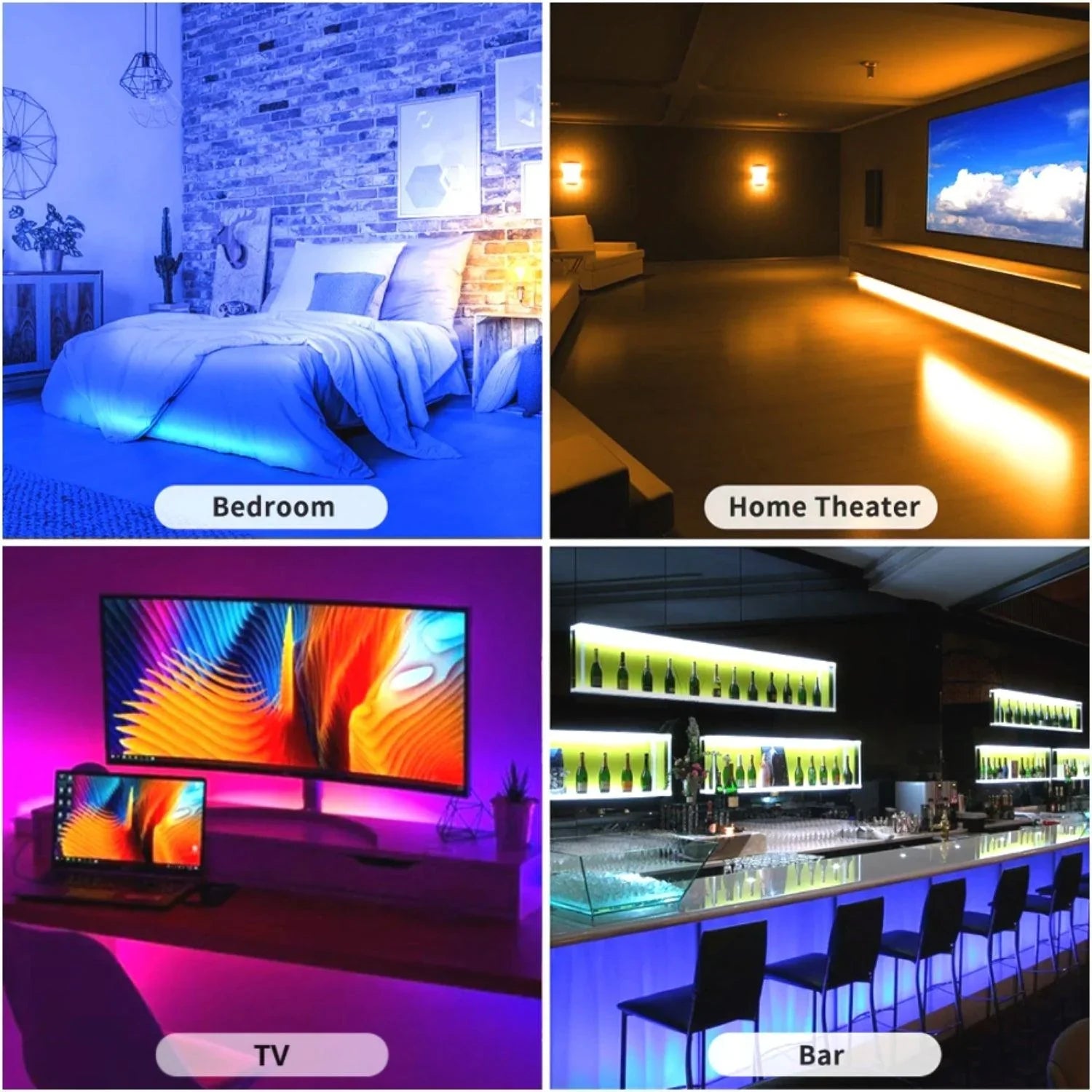 RGB LED Strip SMD5050 12V IP65 Waterproof 60LED/m 5 metre Full Kit - ATOM LED