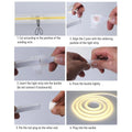 COB LED Strip 220V 240V Cool White Neon Flex 6000K 288 LEDs/m IP65 with UK Plug - ATOM LED