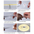 COB LED Strip Light Blue Neon Flex 220V 240V 288 LEDs/m IP65 with UK Plug - ATOM LED