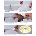 Blue COB LED Strip Light 220V 240V 288 LEDs/m IP65 with UK Plug - ATOM LED