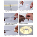 COB LED Strip 220V 240V Natural White 4000K 288 LEDs/m IP65 with UK Plug - ATOM LED