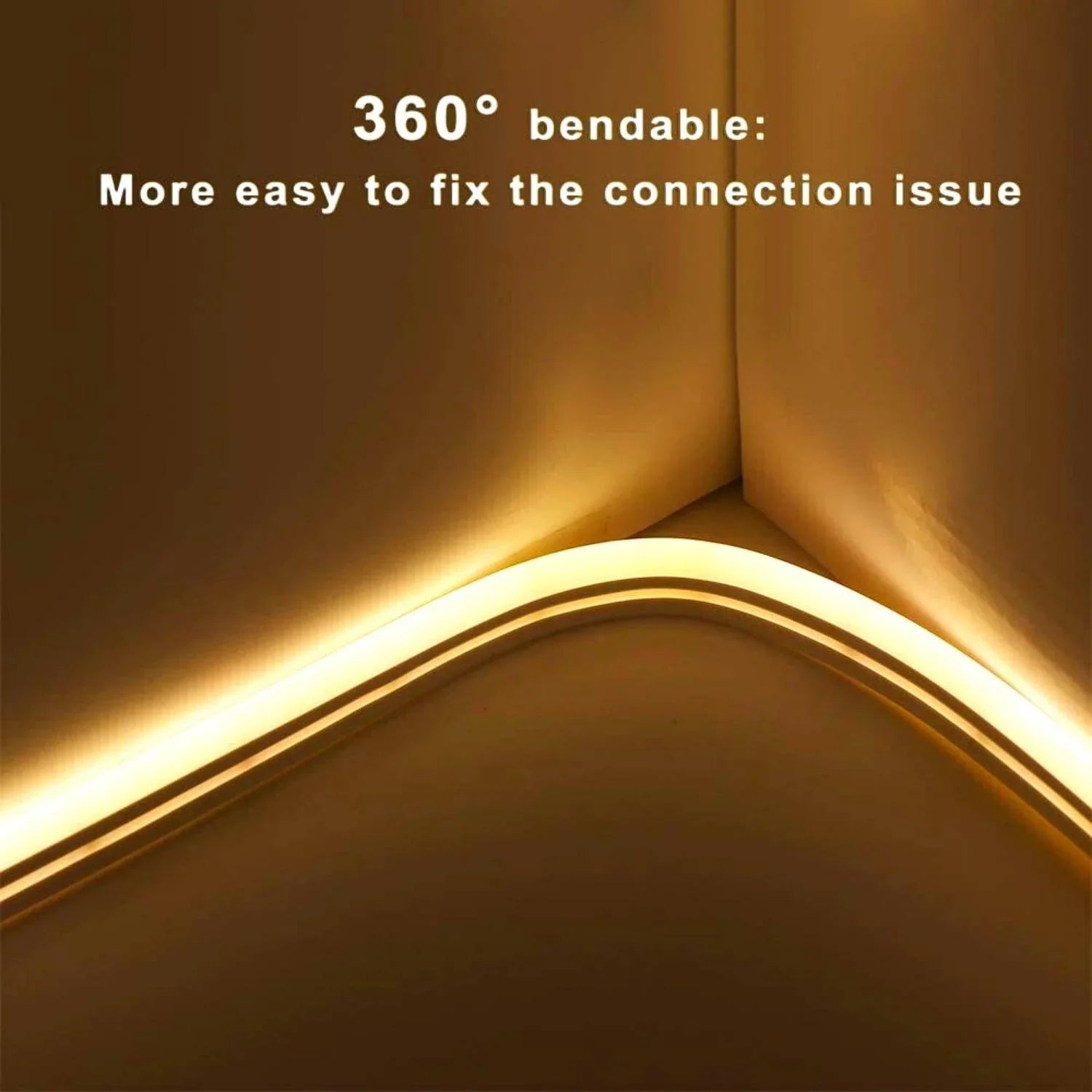 Warm White LED Neon Flex 220V 240V 8x16mm 120LEDs/m IP67 Waterproof with UK Plug - ATOM LED