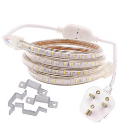 Warm White LED Strip Light 220V 240V 2835 IP67 Waterproof 120LED/m Full Kit
