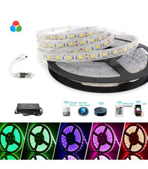 SMD5050 WiFi Wireless Control RGB LED Strip 12V IP65 Waterproof 150LED 5m Full Kit Compatible with Alexa and Google Home - ATOM LED