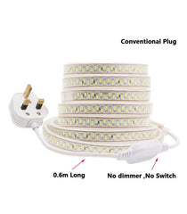 LED Strip Light Warm White 5730 220-240V IP67 Waterproof 180LED/m with UK Plug - ATOM LED