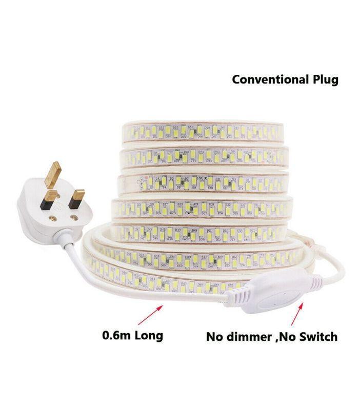 LED Strip Light Cool White 5730 220-240V IP67 Waterproof 180LED/m with UK Plug - ATOM LED