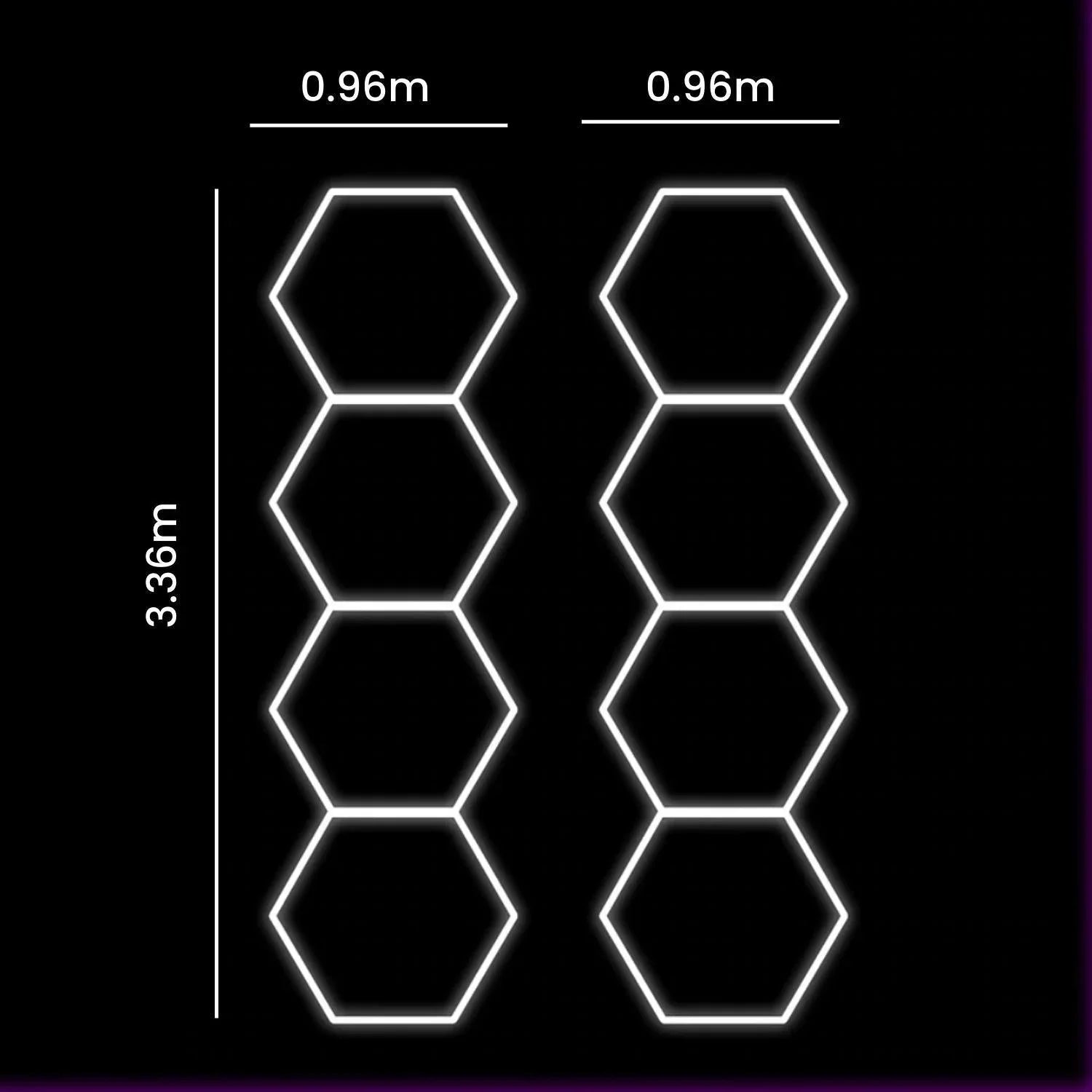 Led Hex Table Hexagrid LED Hexagon Ultrabright 6500k LED Hex Lights - 8 Hex Grid ...