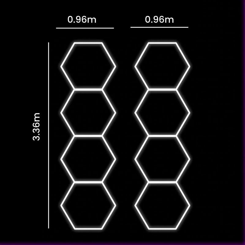 Hexagrid LED Hexagon Ultrabright 6500k LED Hex Lights - 8 Hex Grid System - ATOM LED