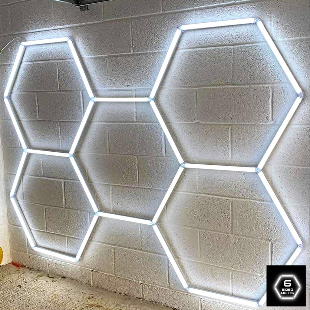 Hexagrid LED Hexagon Ultrabright 6500k LED Hex Lights - 8 Hex Grid Sys ...