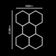 Hexagrid LED Hexagon Ultrabright 6500k LED Hex Lights - 5 Hex Grid System - ATOM LED