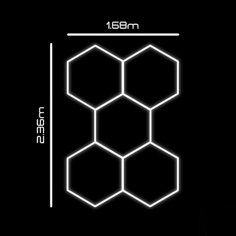 Hexagrid LED Hexagon Ultrabright 6500k LED Hex Lights - 5 Hex Grid System - ATOM LED