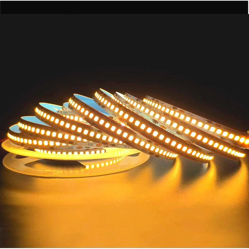 Warm White LED Strip Light 3000K 12V 240 LEDs/m 1200 LEDs IP20 Waterproof 5 Metre Strip - ATOM LED