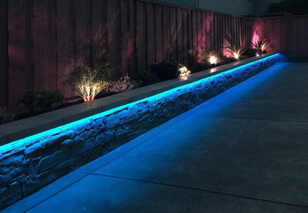 Blue LED Neon Flex 8x16mm 120LEDs/m AC 220 240V IP67 Waterproof with UK Plug - ATOM LED