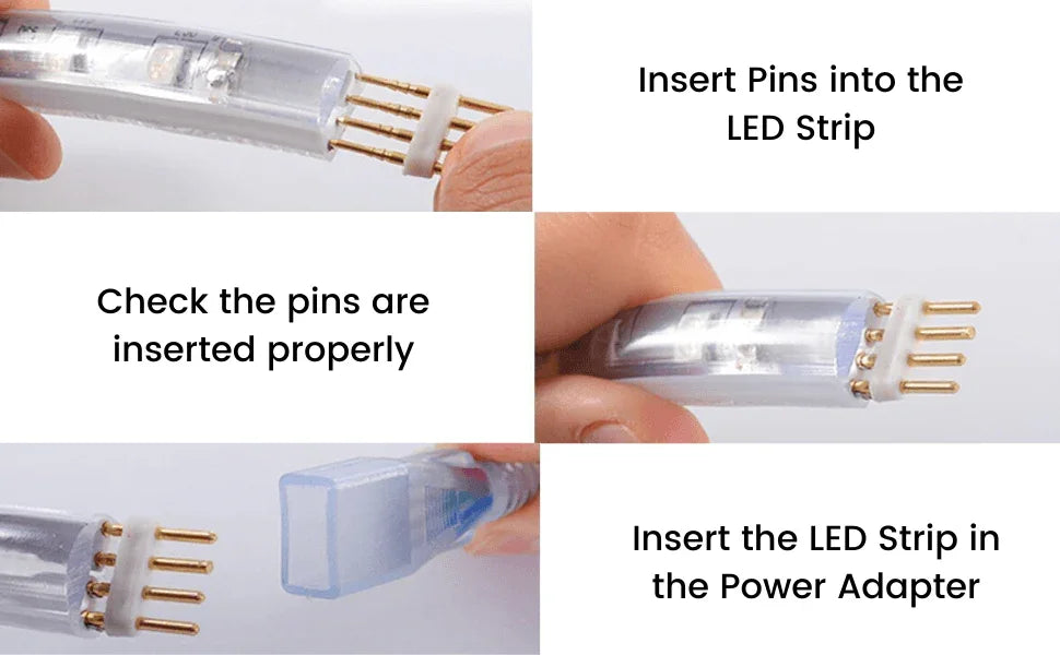RGB LED Strip 5050 220V 240V 144LEDs/m IP67 Waterproof Full Kit - ATOM LED