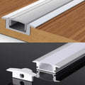 LED Strip Light Aluminium Recessed Profile Milky Cover Cabinet LED Channel - ATOM LED