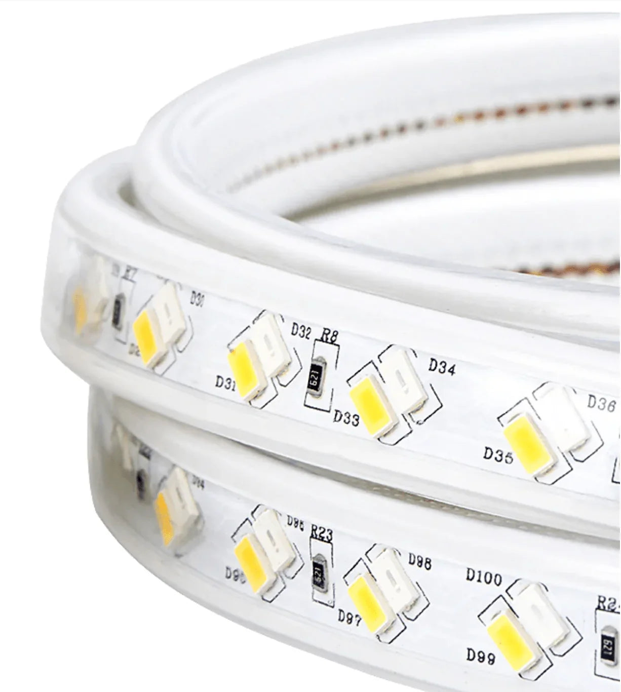 LED Strip Light 220V 240V 5730 Tricolour Warm White, Blue, Purple IP67 Waterproof 120LED/m - ATOM LED