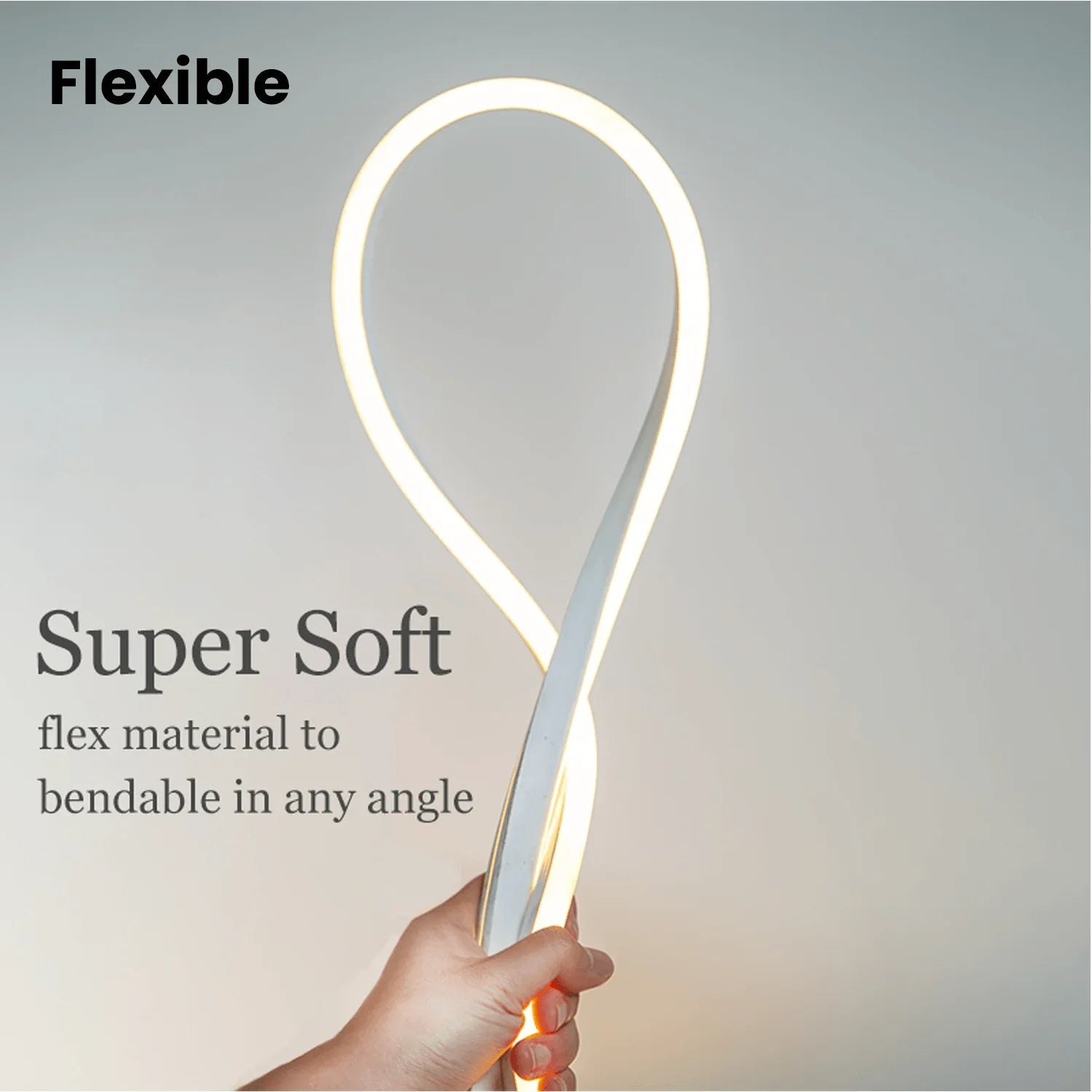Warm White LED Neon Flex Double Side 220V 240V 120LED/m 8x16mm IP67 Waterproof Full Kit - ATOM LED